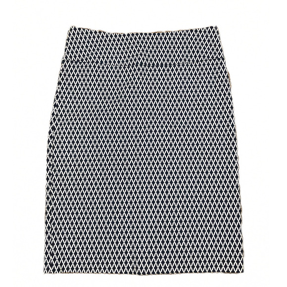 Margaret M Dresses & Skirts - Margaret M Christiana Stretch Pencil Skirt Navy and White Print Small